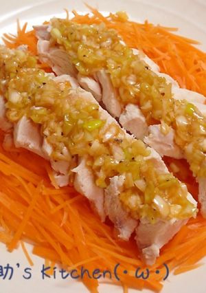簡単♡鶏むね肉のネギ塩のせ！-レシピのメイン写真