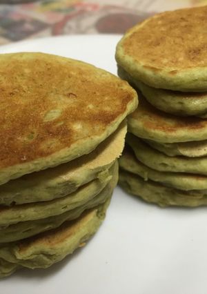 離乳食後期 バナナと明日葉パンケーキ-レシピのメイン写真
