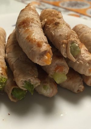 離乳食後期 簡単肉巻き-レシピのメイン写真