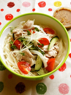 豚の冷しゃぶサラダ麺・自家製ゴマダレ-レシピのメイン写真