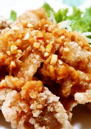 ◆パリパリ！揚げ豚のピリ辛ネギソース◆-レシピのメイン写真