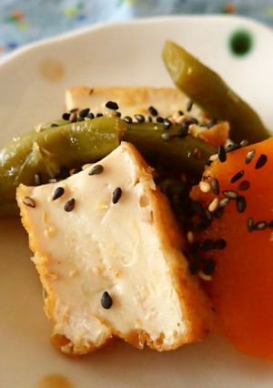 厚揚げ&いんげん&南瓜の煮物☆-レシピのメイン写真