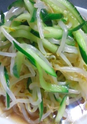 簡単副菜♪もやしときゅうりのお浸し-レシピのメイン写真