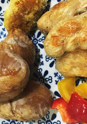 アイス棒で素麺 肉巻きおにぎり-レシピのメイン写真