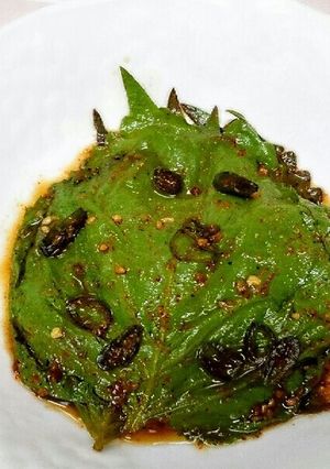 えごまの葉の醤油漬＆えごまの葉おにぎり-レシピのメイン写真