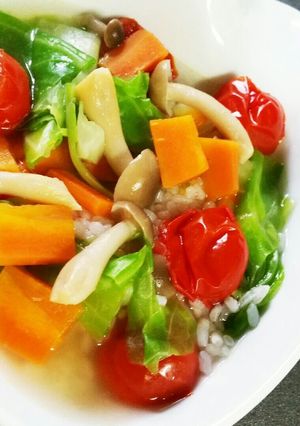 野菜たくさんヘルシー♪スープご飯-レシピのメイン写真
