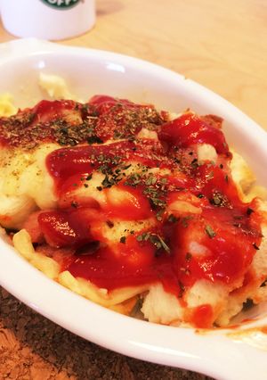 簡単★朝食★即席ピザソースでパングラタン-レシピのメイン写真