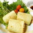 じゃが芋と玉ねぎの生地でそうめんロール