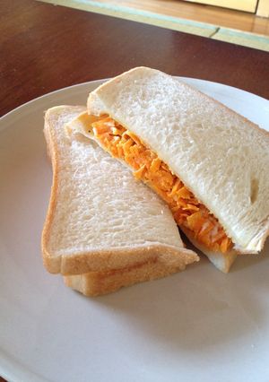 朝食に！にんじんしりしりサンドイッチ-レシピのメイン写真