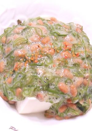 ダイエット中の夕飯☆メカブ納豆腐-レシピのメイン写真