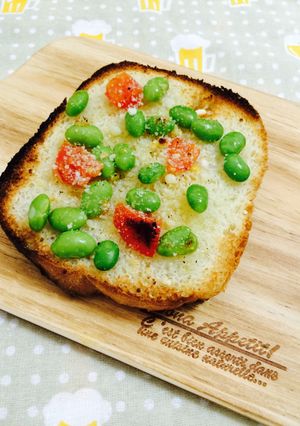 塩トマトと枝豆の夏トースト-レシピのメイン写真