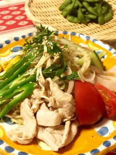 夏野菜でぐるり♡胡麻ダレ冷やし中華-レシピのメイン写真