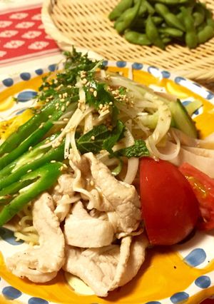 夏野菜でぐるり♡胡麻ダレ冷やし中華-レシピのメイン写真