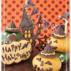 รูปของ ケーキの飾りに★ハロウィンおばけドーナツ