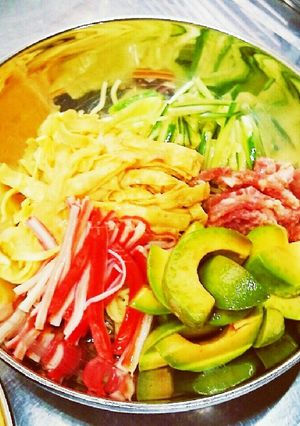 栄養素満点アボカド入冷やし中華ダイエット-レシピのメイン写真