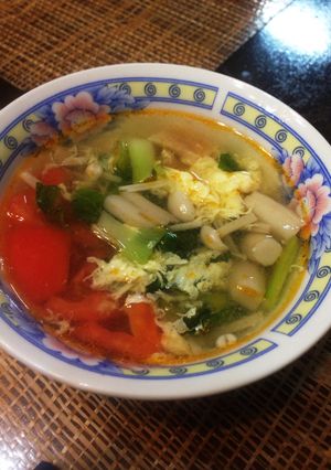 さっぱり!トマトと卵のスープ〜酸辣湯-レシピのメイン写真