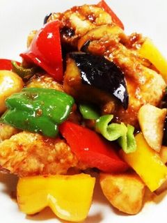 鶏むね肉となんでも夏野菜の中華炒め♪-レシピのメイン写真
