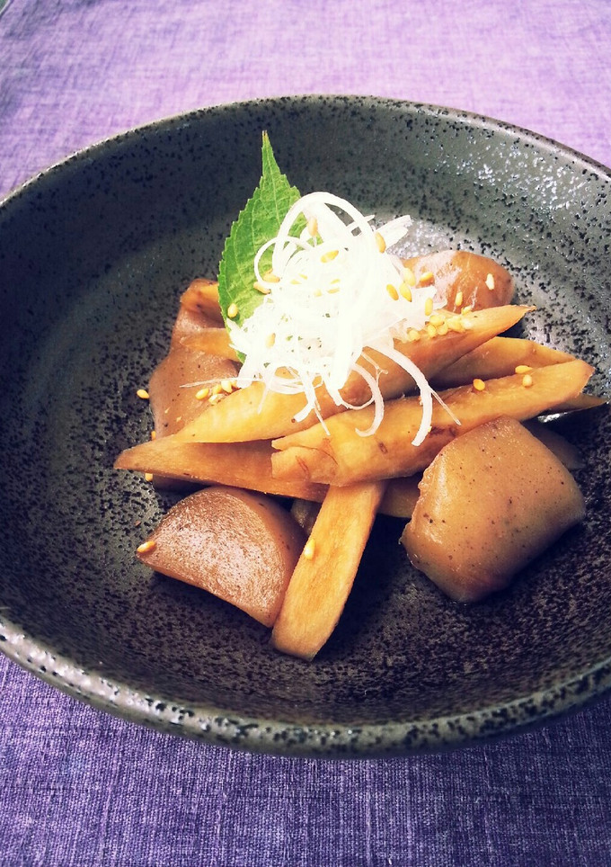 牛蒡と蒟蒻の煮物～甘辛味付け-レシピのメイン写真