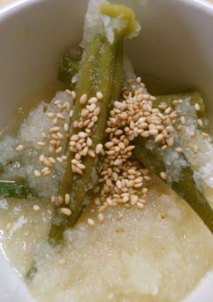 簡単！ あと一品に オクラの おろし煮-レシピのメイン写真