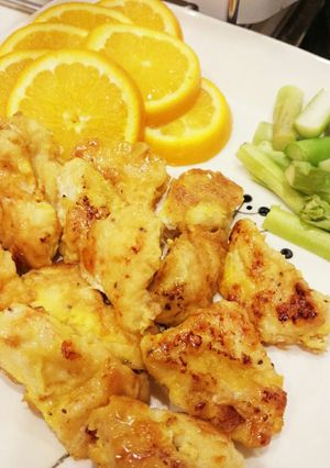 安い胸肉もしっとり⭐オレンジピカタ！-レシピのメイン写真
