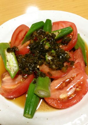 トマトとオクラのネギ醤油タレサラダ-レシピのメイン写真