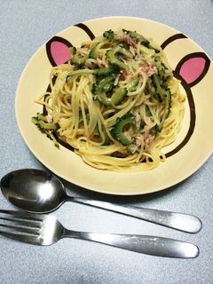 絶品✨ゴーヤの冷製パスタ(♡˙︶˙♡)-レシピのメイン写真