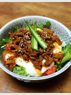 山芋と豚肉の焼肉スタミナ丼!!-レシピのメイン写真