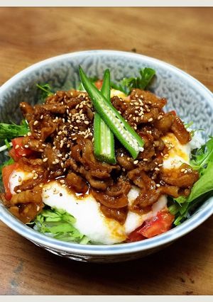 山芋と豚肉の焼肉スタミナ丼!!-レシピのメイン写真