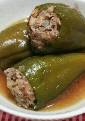 簡単★ピーマンの肉詰め煮-レシピのメイン写真