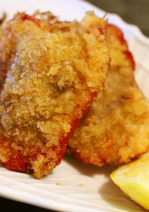 大人のピーマンとなすの肉詰めフライ-レシピのメイン写真