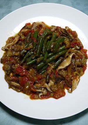 簡単！いんげんとなすのトマト煮-レシピのメイン写真