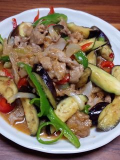 茄子とピーマンと豚肉の味噌炒め-レシピのメイン写真