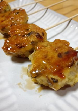 高菜いりれんこん鶏つくね焼きとり-レシピのメイン写真