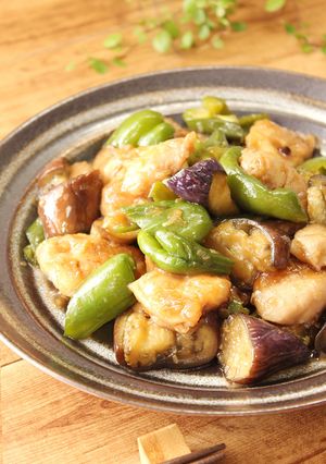 ヘルシーに！鶏肉となすとピーマンの炒め物-レシピのメイン写真