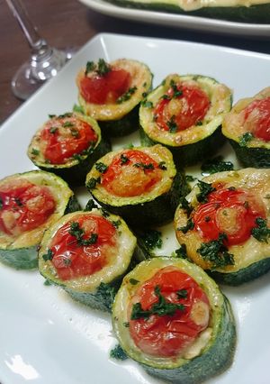 簡単！ズッキーニとトマトのチーズ焼き♪-レシピのメイン写真