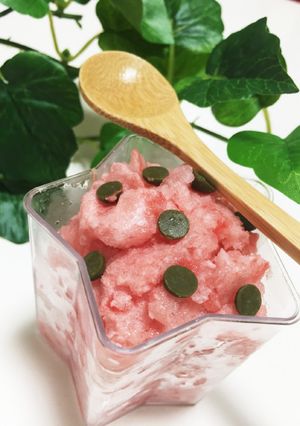 *＊簡単スイカのふんわりソルベ＊*-レシピのメイン写真