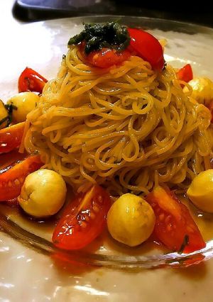 夏✨青じそ風味のカプレーゼそうめん！-レシピのメイン写真