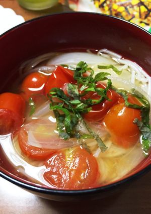 トマトにゅう麺-レシピのメイン写真
