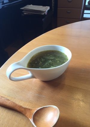 モロヘイヤのカレー風味スープ-レシピのメイン写真