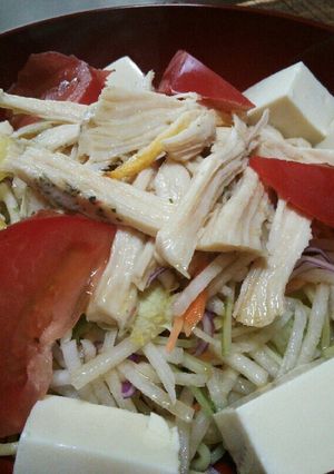 パパッとコンビニレシピ【冷麺】-レシピのメイン写真