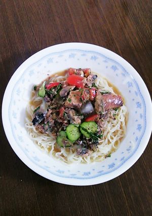 冷や汁ぶっかけ素麺♪-レシピのメイン写真