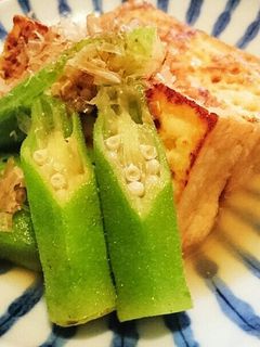 厚揚げとおくらの煮浸し-レシピのメイン写真