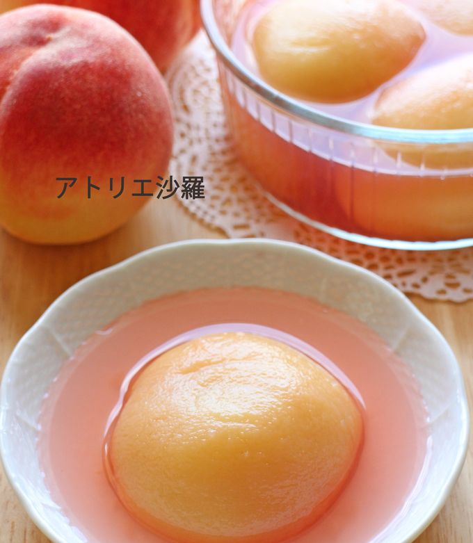 デザートに大活躍✿桃deコンポート✿ by ｱﾄﾘｴ沙羅 【クックパッド