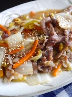 めんつゆで♡豚肉と白菜の梅おかか炒め-レシピのメイン写真