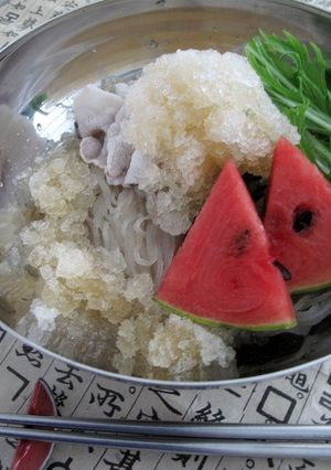 ヒンヤリかき氷風冷麺-レシピのメイン写真