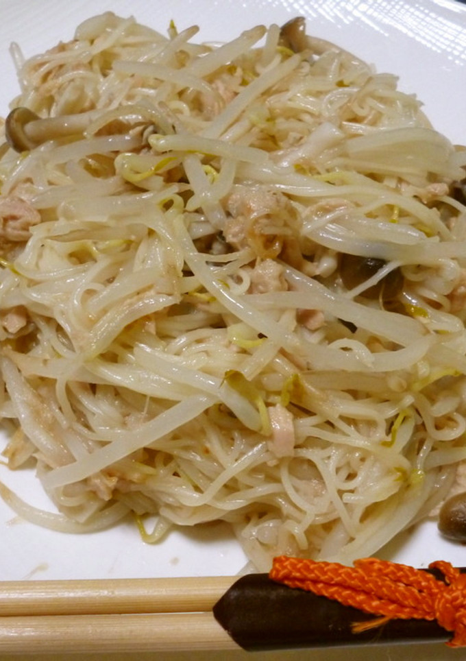 簡単！そうめんとツナ缶と野菜の炒めもの-レシピのメイン写真