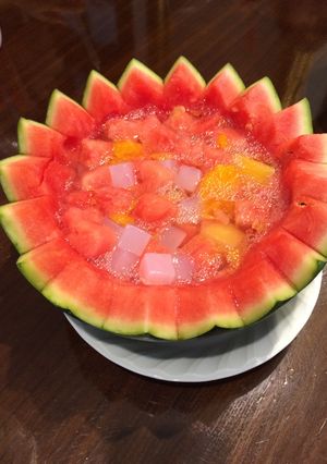 スイカ フルーツポンチ-レシピのメイン写真