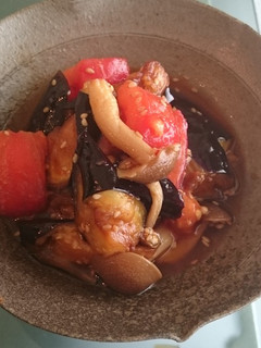 簡単！茄子とトマトの冷たい和え物！-レシピのメイン写真