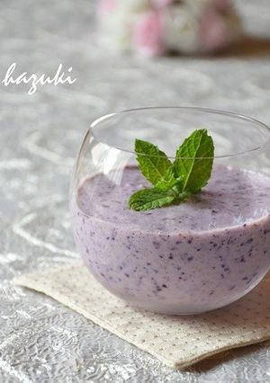 チアシードでブルーベリー豆乳シェィク-レシピのメイン写真