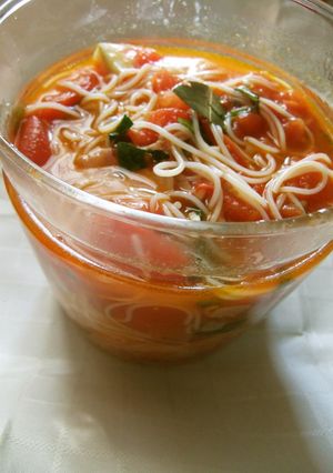 夏にはぜひ☀トマト味の冷やしそうめん♫-レシピのメイン写真